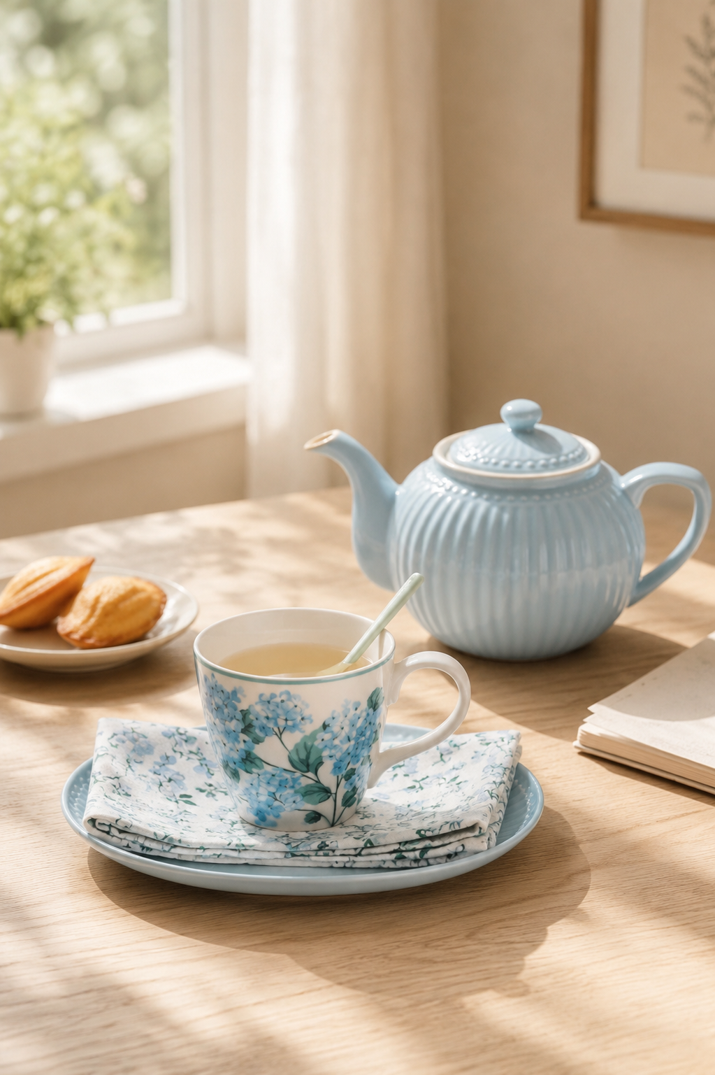 Porcelaine et art de la table GreenGate avec service à thé bleu floral
