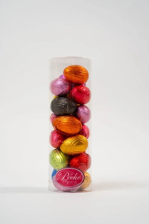 Boîte d’œufs en chocolat assortis Péché Mignon, sélection prestige de Pâques.