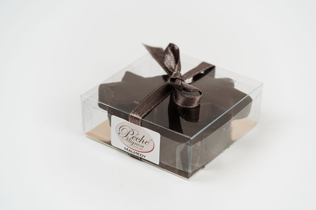 Lards Étoiles enrobés de Chocolat Noir Emballés