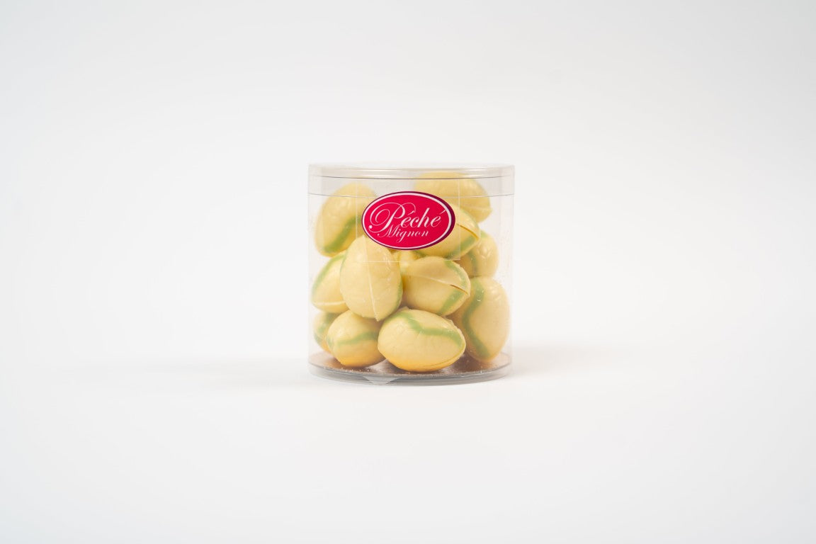 Oeufs de Paques Chocolat Blanc et Coeur Pistache