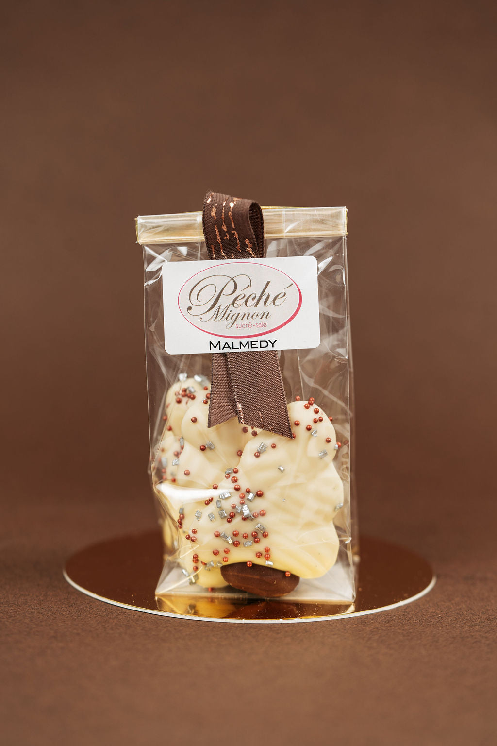 Sapin en Chocolat Blanc & Éclats Nacrés