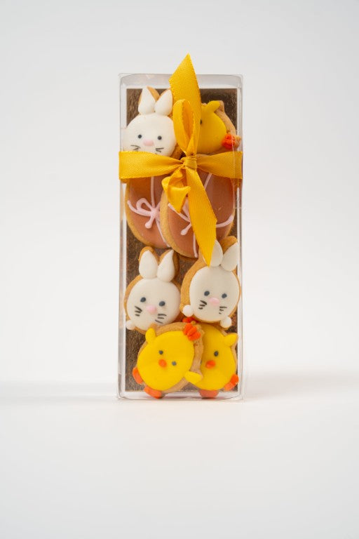 Petits Biscuits Artisanaux de Pâques — Œufs & Animaux Colorés Boite