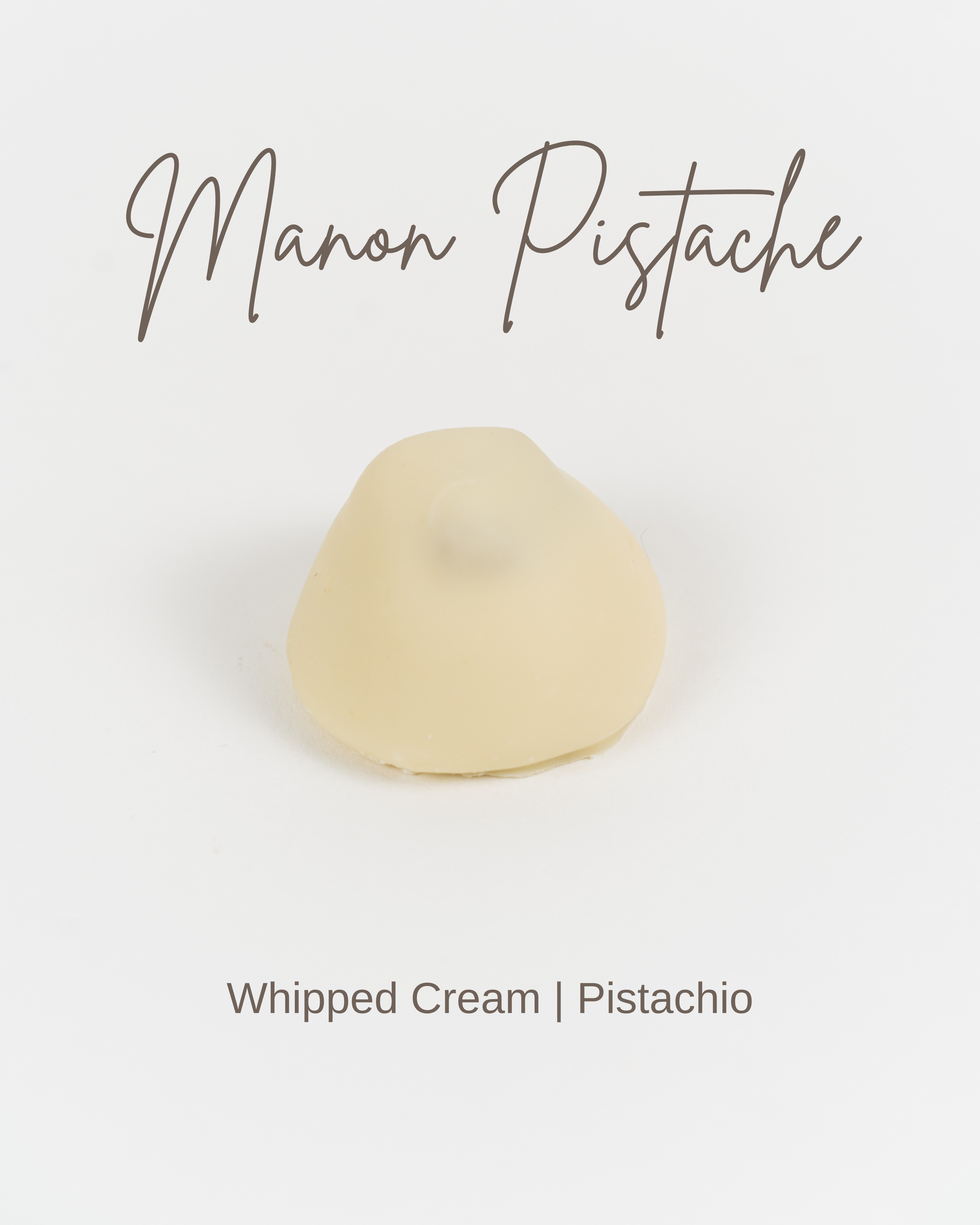 Praline Artisanale Belge Chocolat Blanc Crème Fraiche Pistache