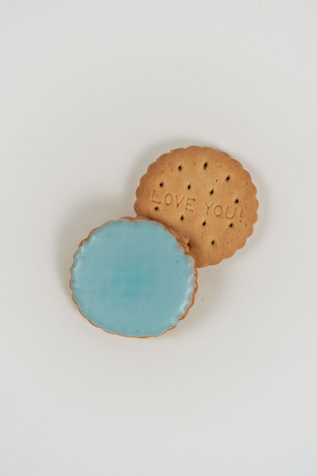 Biscuit sablé glacé bleu – détail produit Péché Mignon