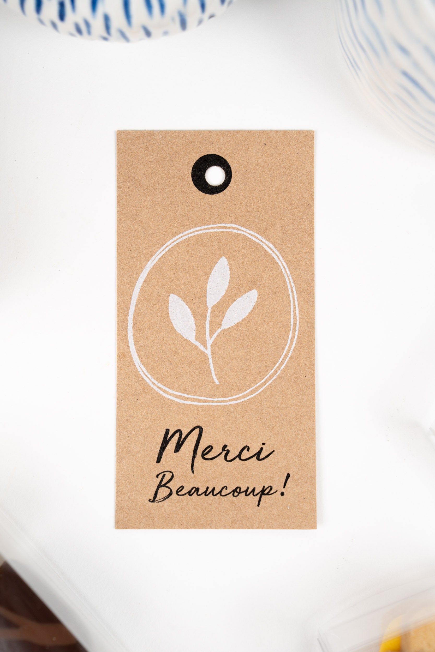 Carte de vœux Merci beaucoup Péché Mignon pour accompagner un cadeau gourmand.