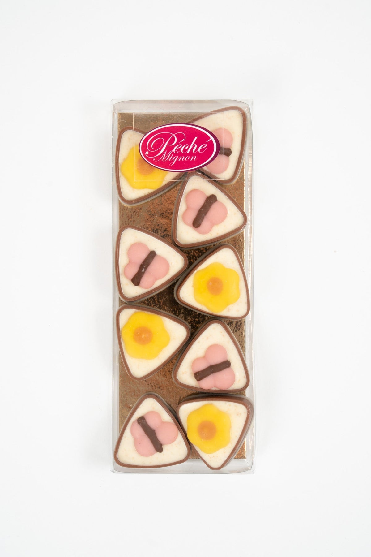 Geschenkdoos met Belgische melk- en witte chocolaatjes gevuld met cookie dough