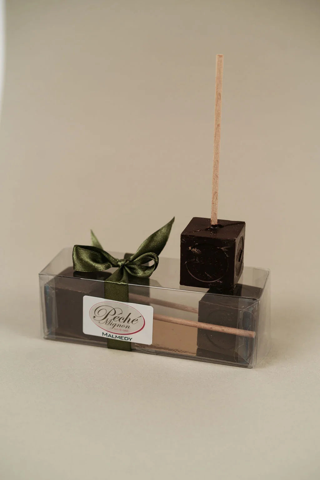 Artisan hot chocolate cubes to dip into hot milk for a smooth drink