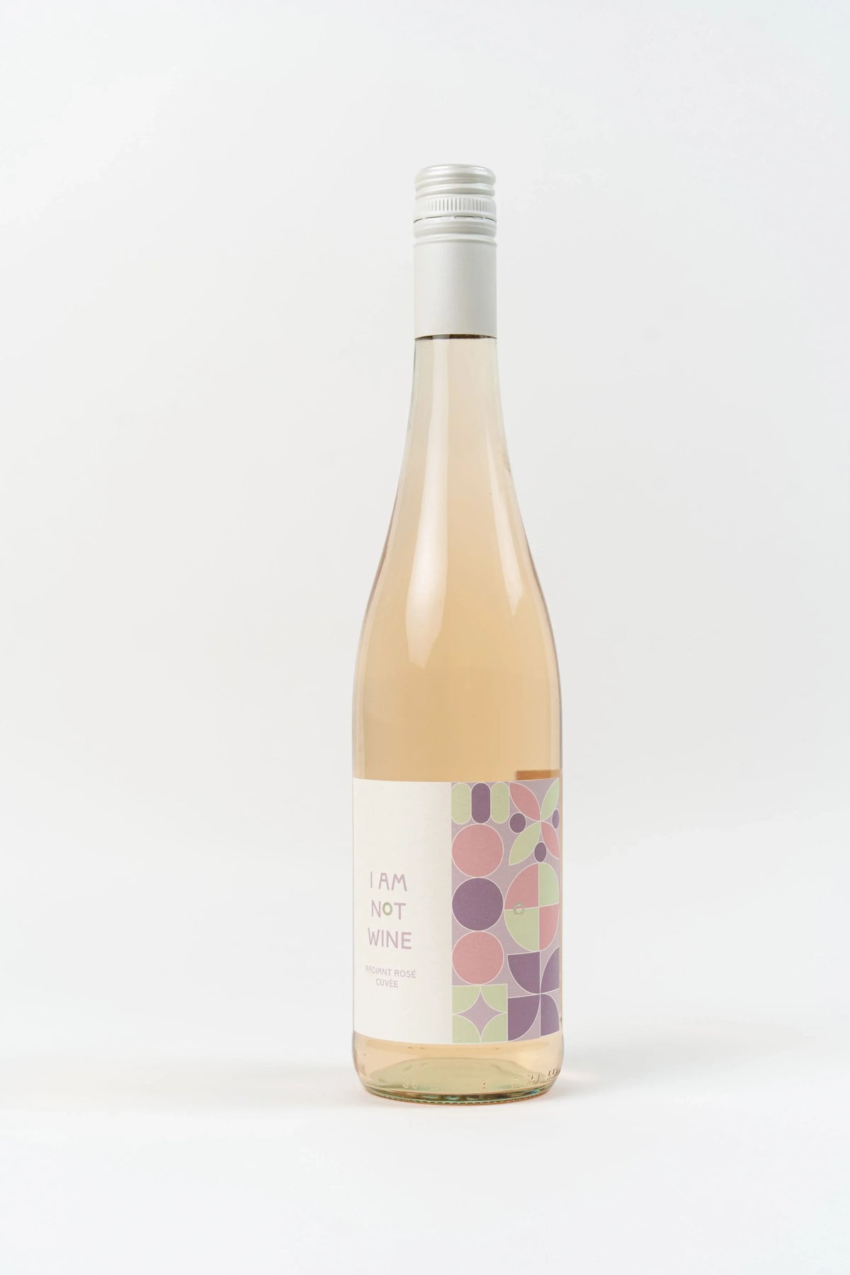 75 cl bottle of I AM NOT WINE Radiant Rosé Cuvée I alcohol-free rosé on a white background
