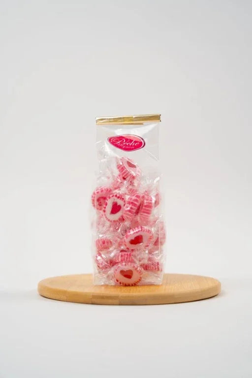 Bolsa de mini caramelos corazón ácidos