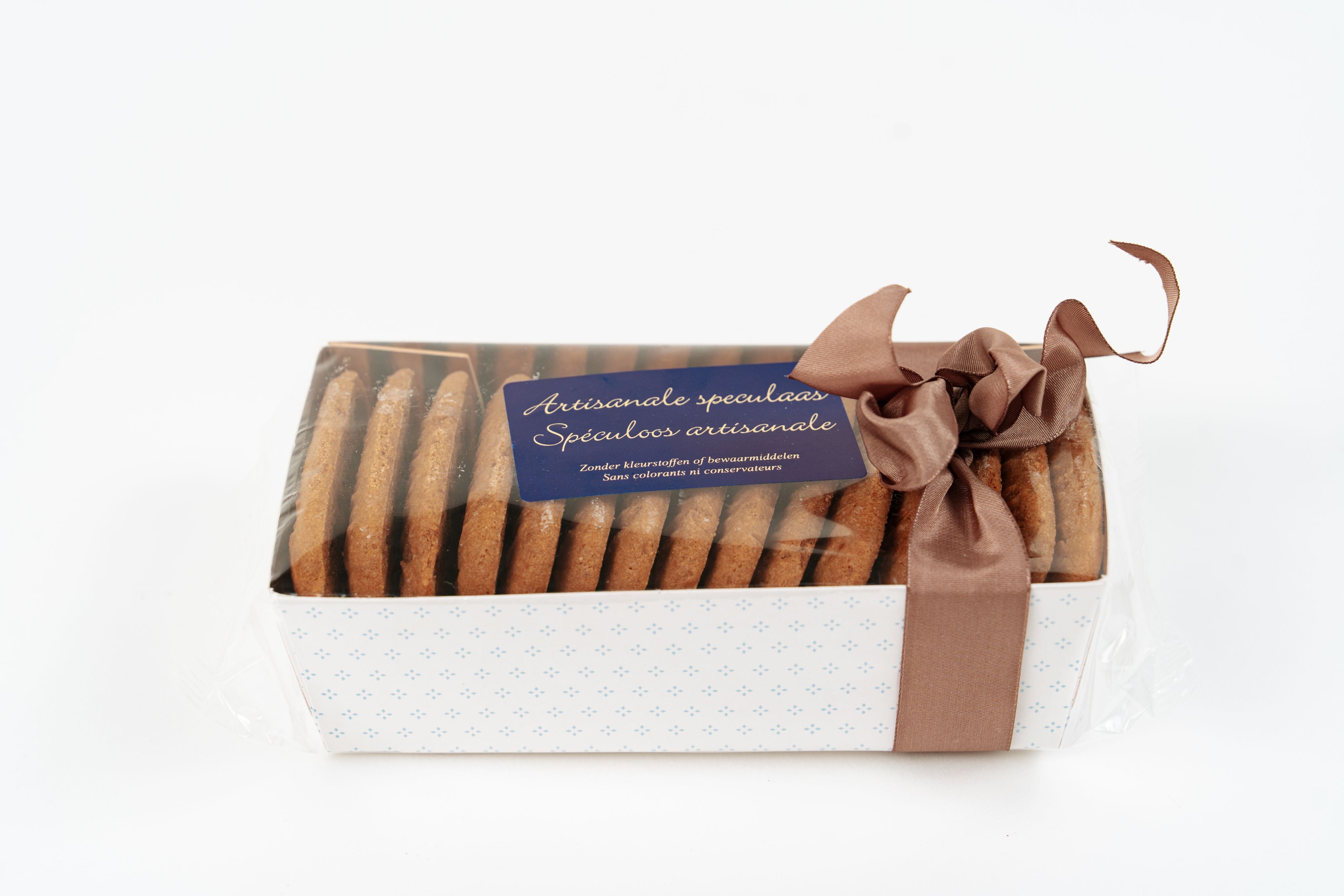 Coffret de spéculoos artisanaux avec ruban – biscuits belges Péché Mignon