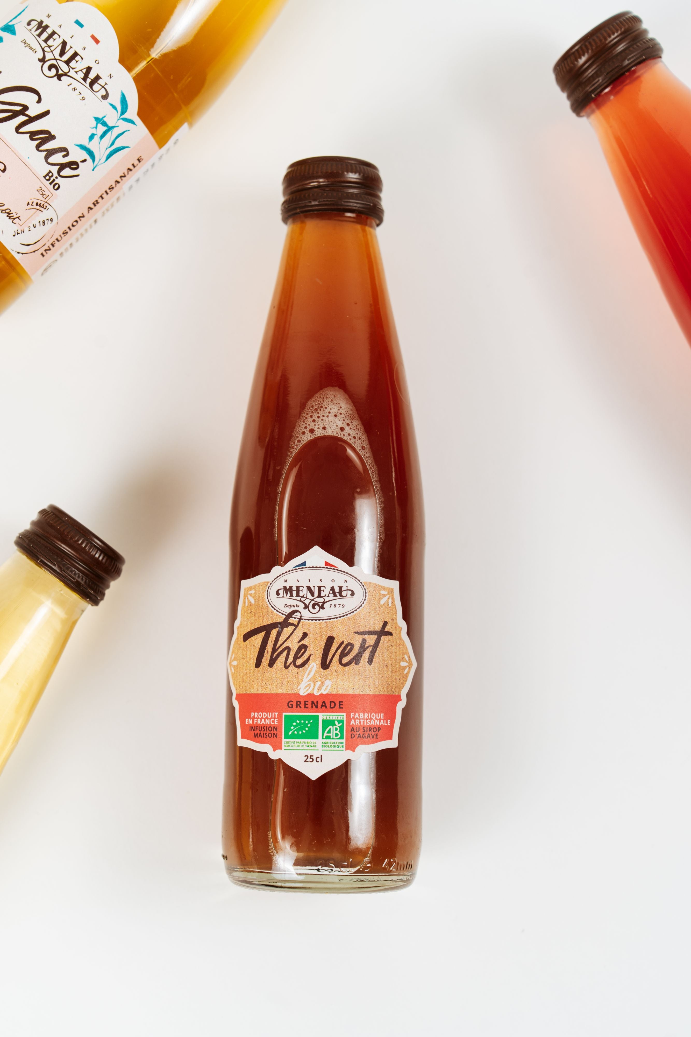 bouteille de thé vert bio à la grenade Maison Meneau