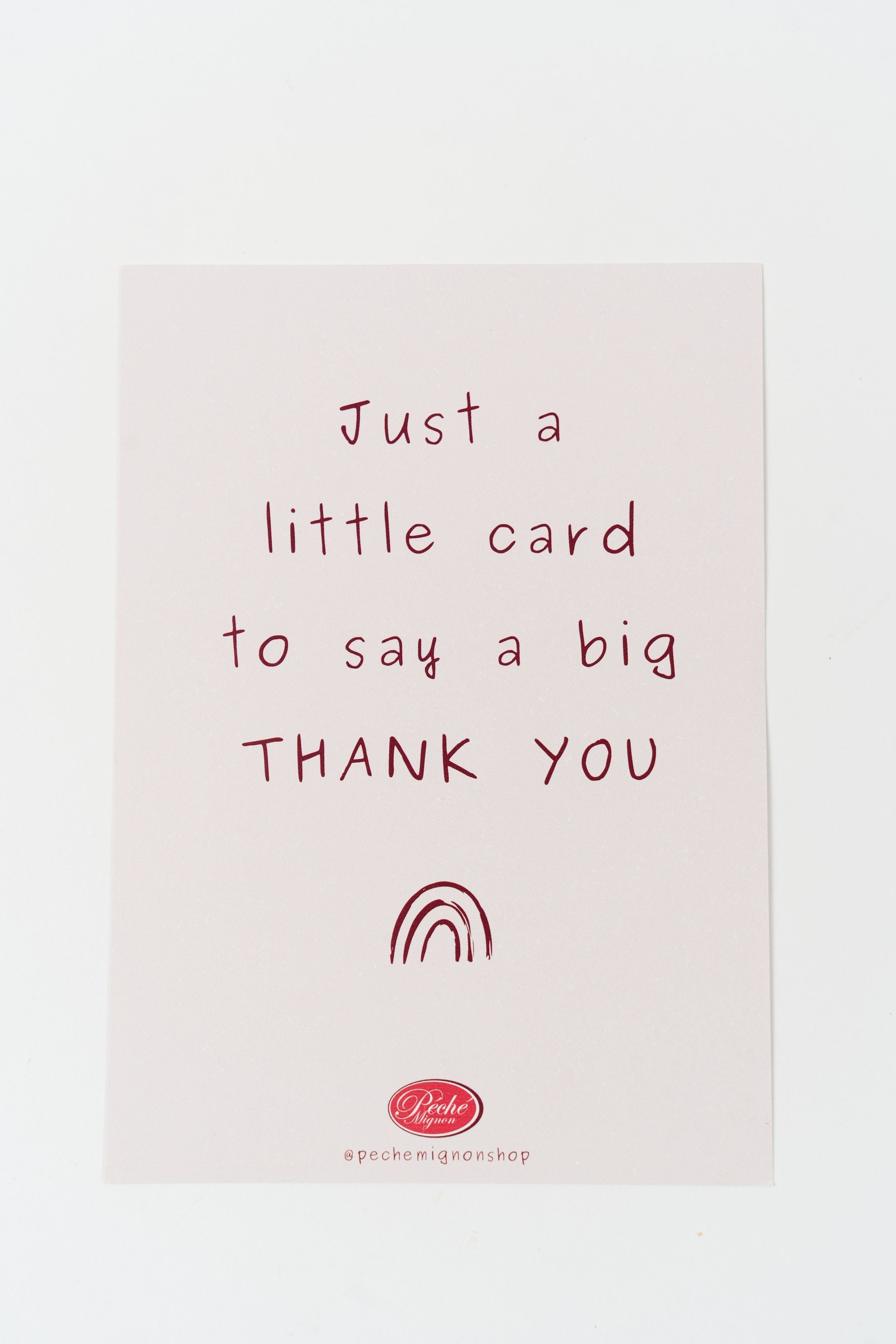 Carte de vœux et petite attention gourmande pour dire merci