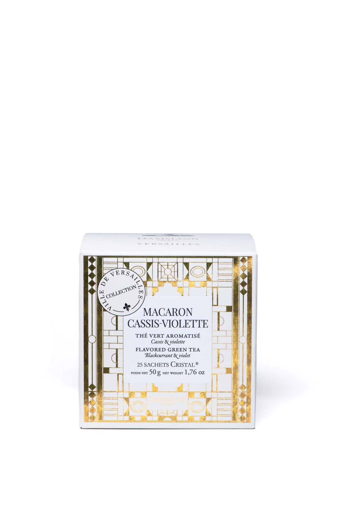 Thé Vert Macaron Cassis Violette Dammann Frères – 25 Sachets Cristal®