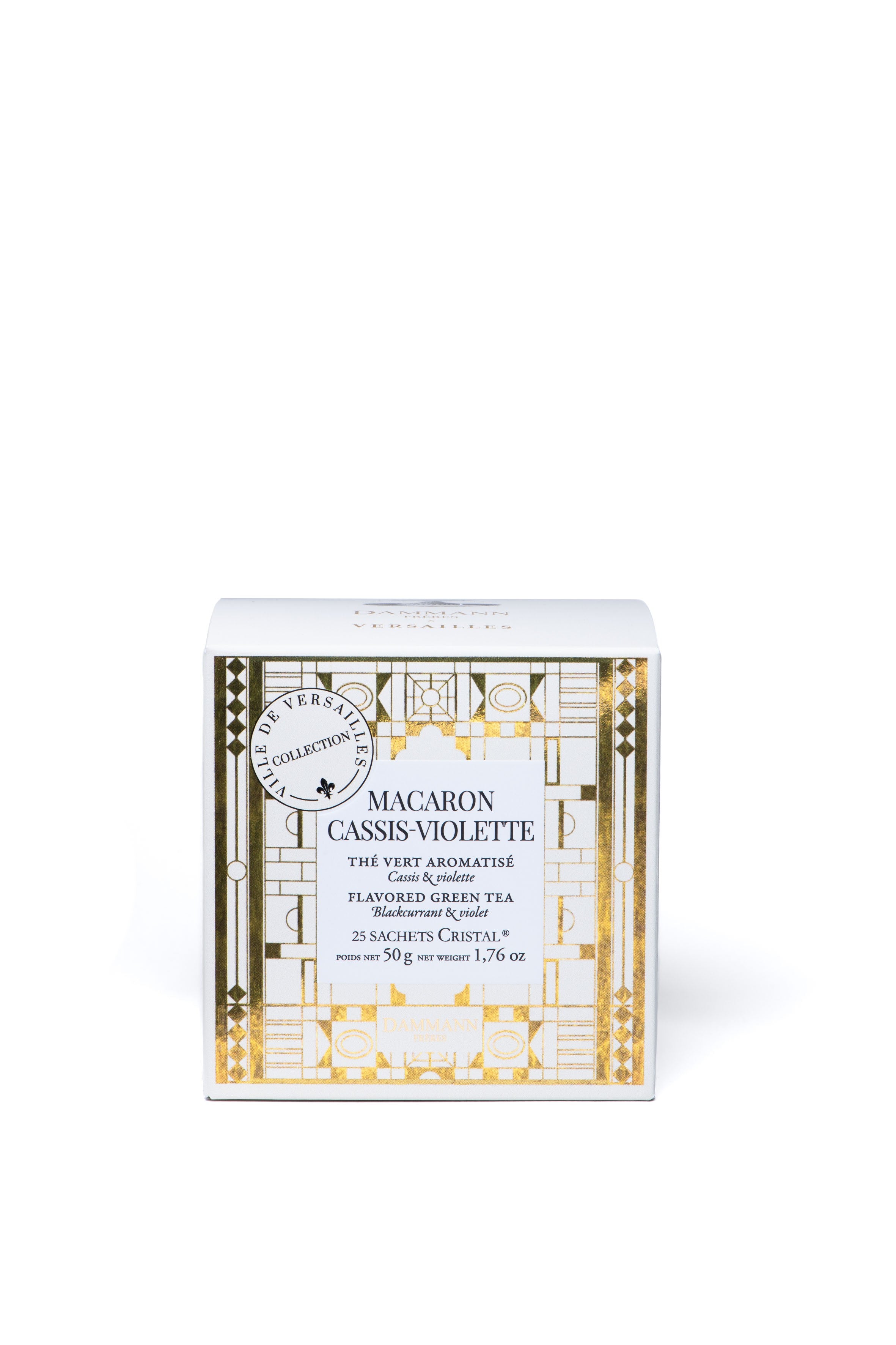 Thé Vert Macaron Cassis Violette Dammann Frères – 25 Sachets Cristal®