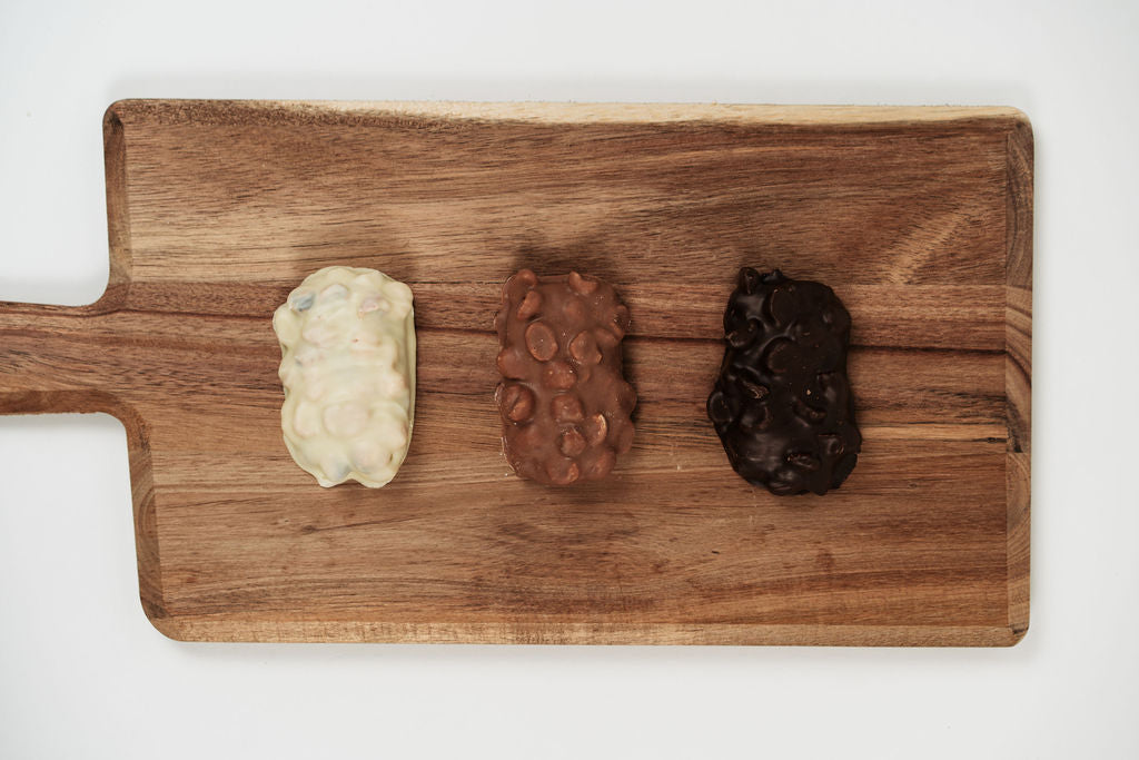 Assortiment de Weichprinten Enrobés de Chocolat et Noisettes