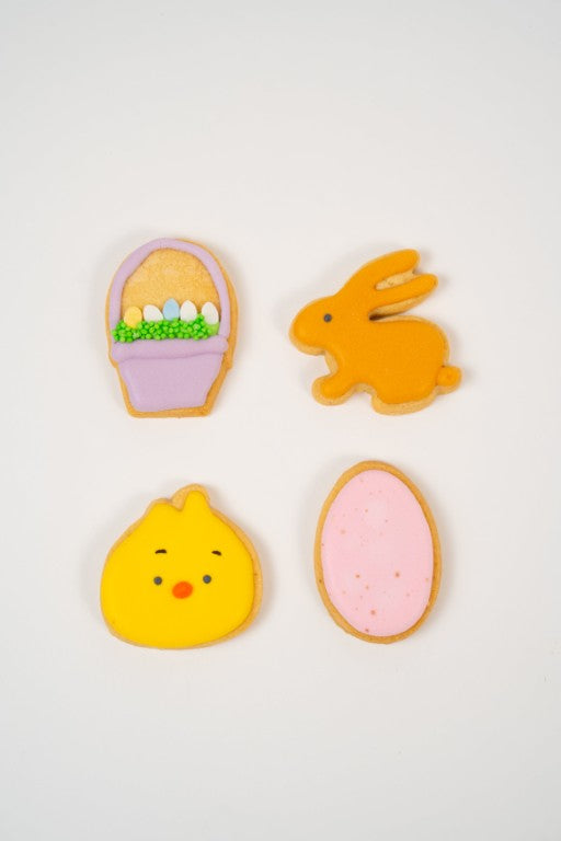 Ambachtelijk Paaskoekjes Assortiment — Gekleurde Zandkoekjes