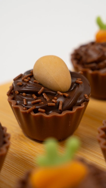 Cupcake Nid d'Oiseau — Chocolat au Lait & Ganache Onctueuse