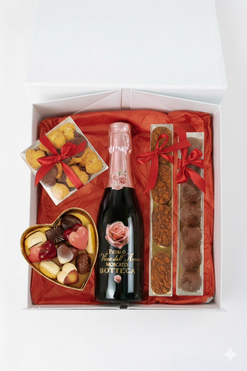 Coffret Saint-Valentin – Bottega 37,5 cl & Sélection Gourmande