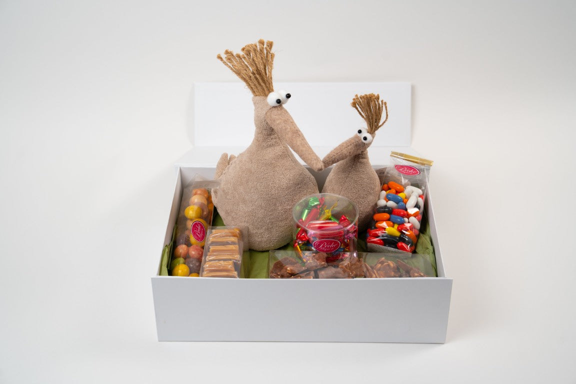 Le coffret "Les Oiseaux Gourmands" mis en scène pour un cadeau de Pâques raffiné.