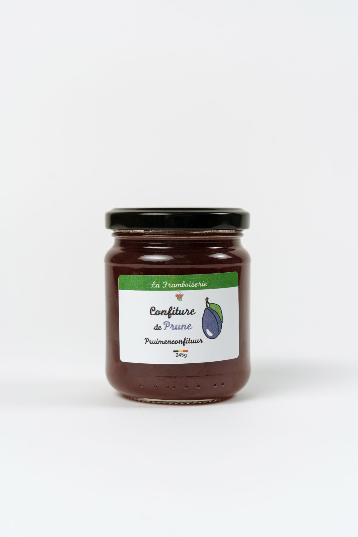 Pot de confiture de prune artisanale fabriquée en Belgique à Malmedy