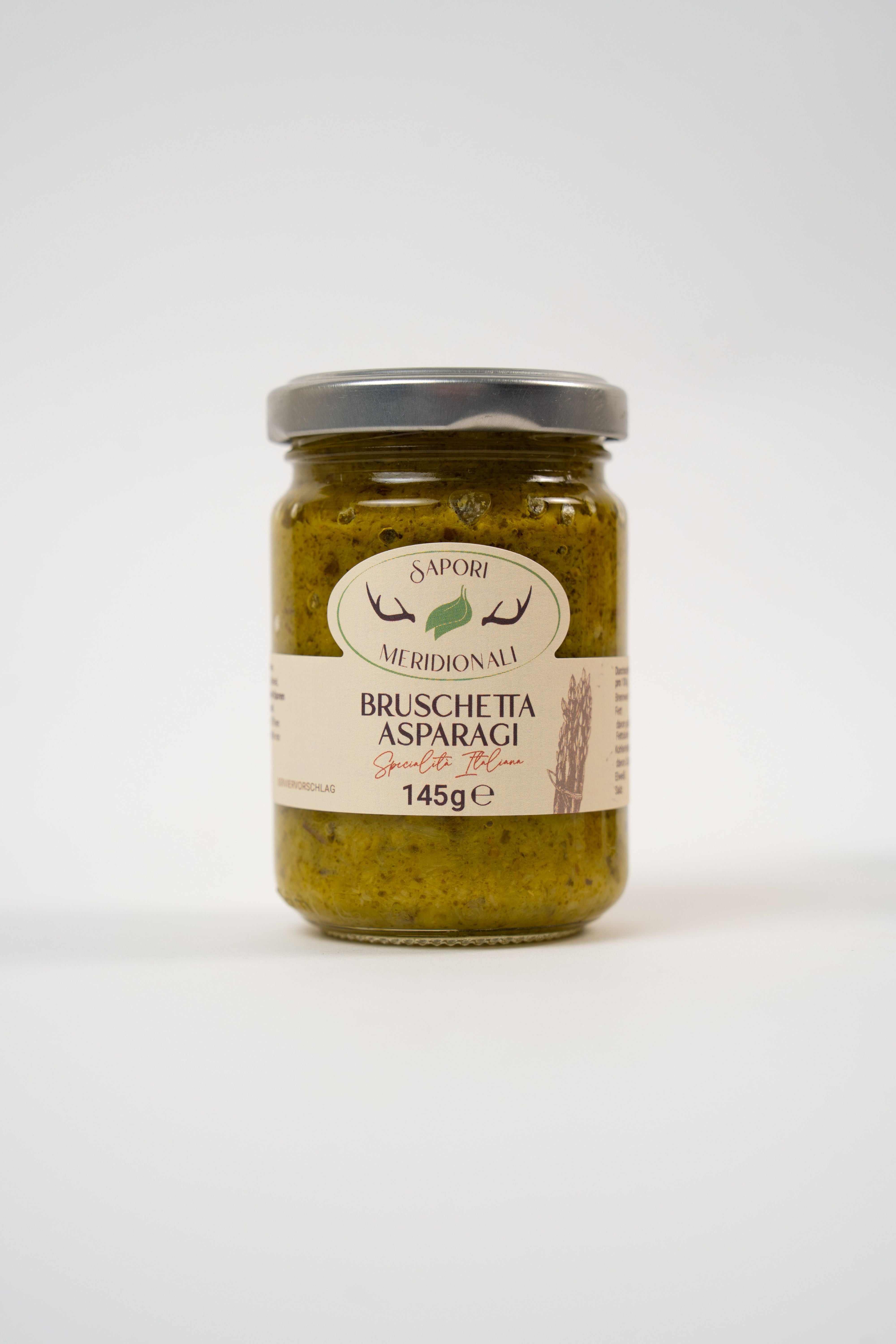 Pot de crème d'asperges à 75,6 % et huile d'olive extra vierge, tartinable vegan de qualité.