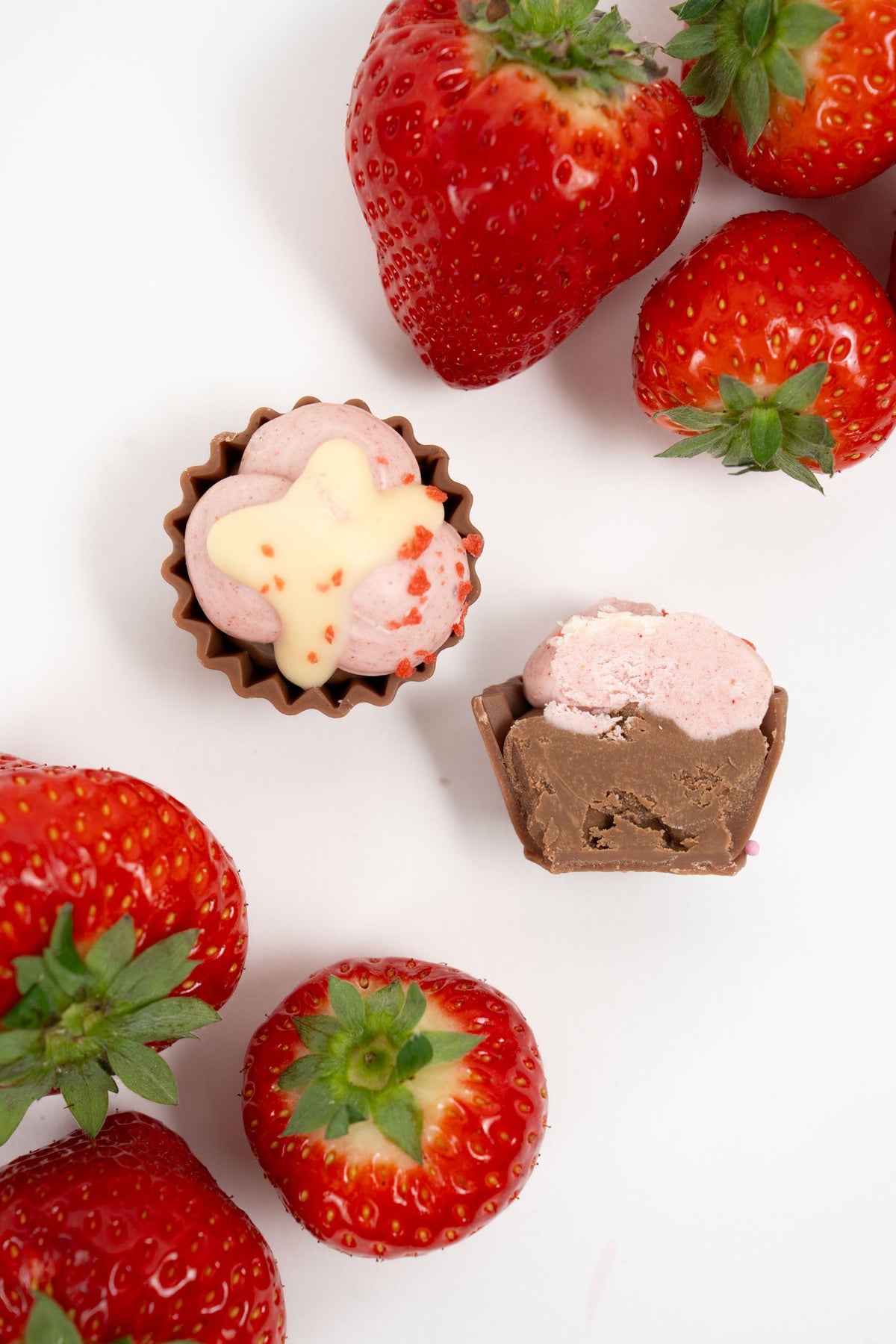 Sortiment gefüllter belgischer Schokoladen-Cupcakes von Péché Mignon