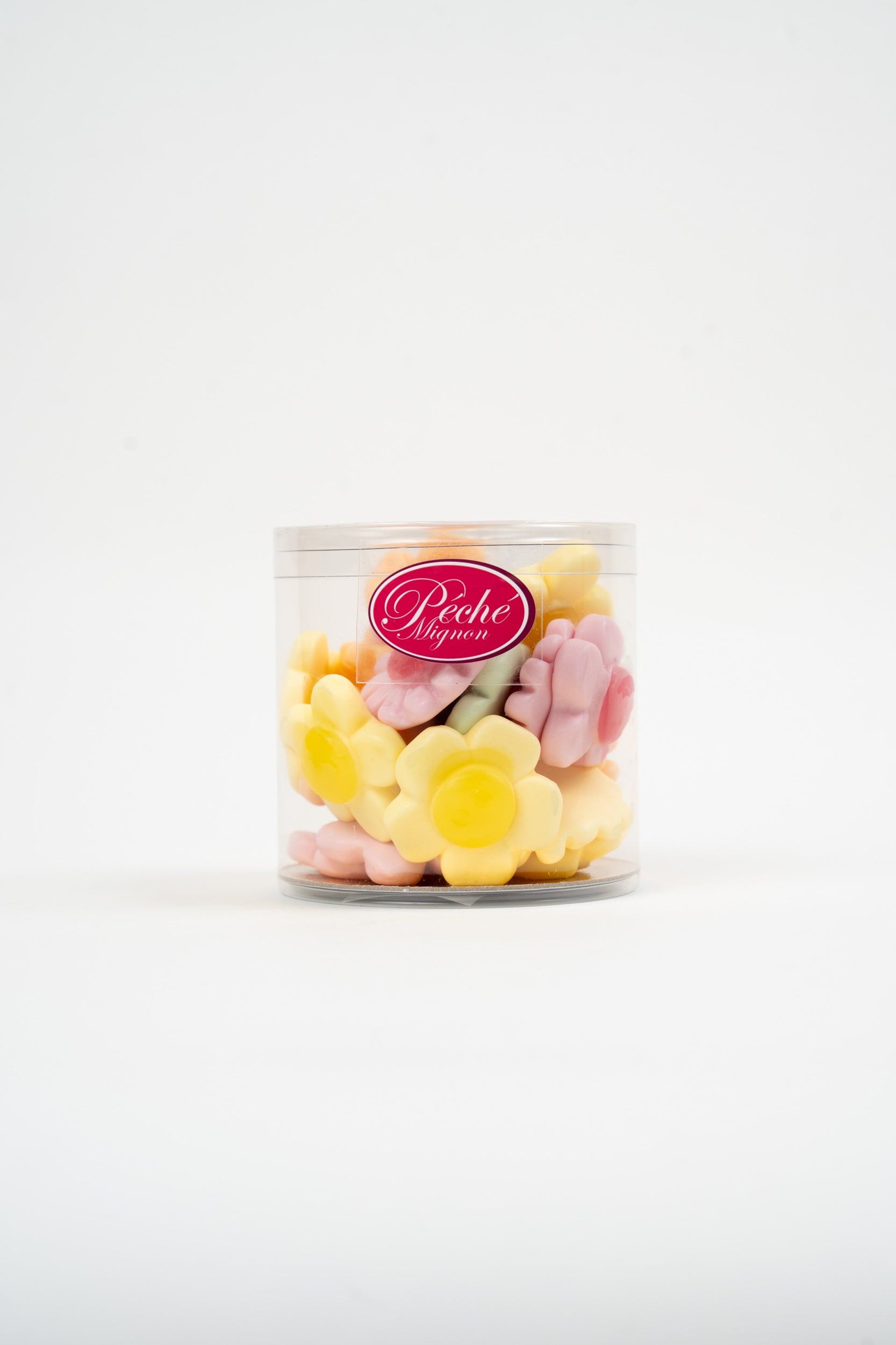 Flower shaped fruit jellies in gift box by Péché Mignon