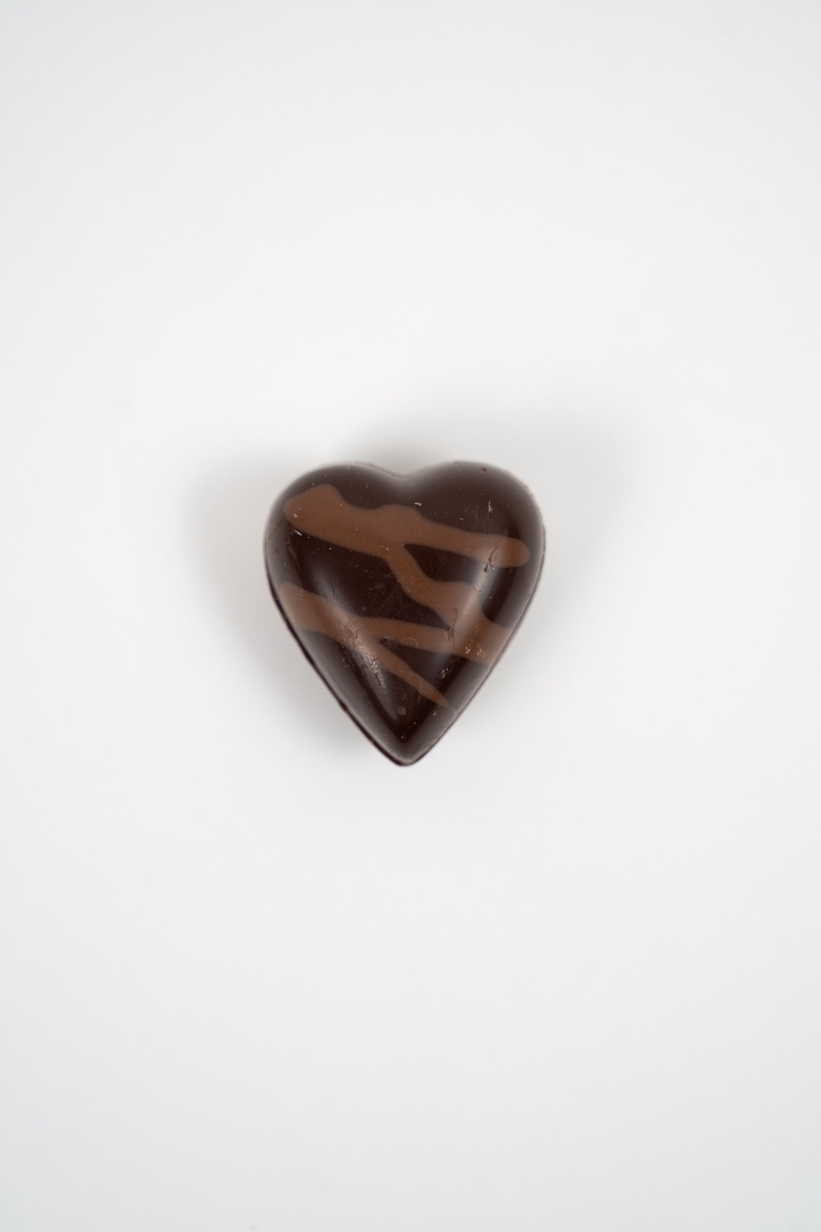 Dark chocolate heart with raspberry filling