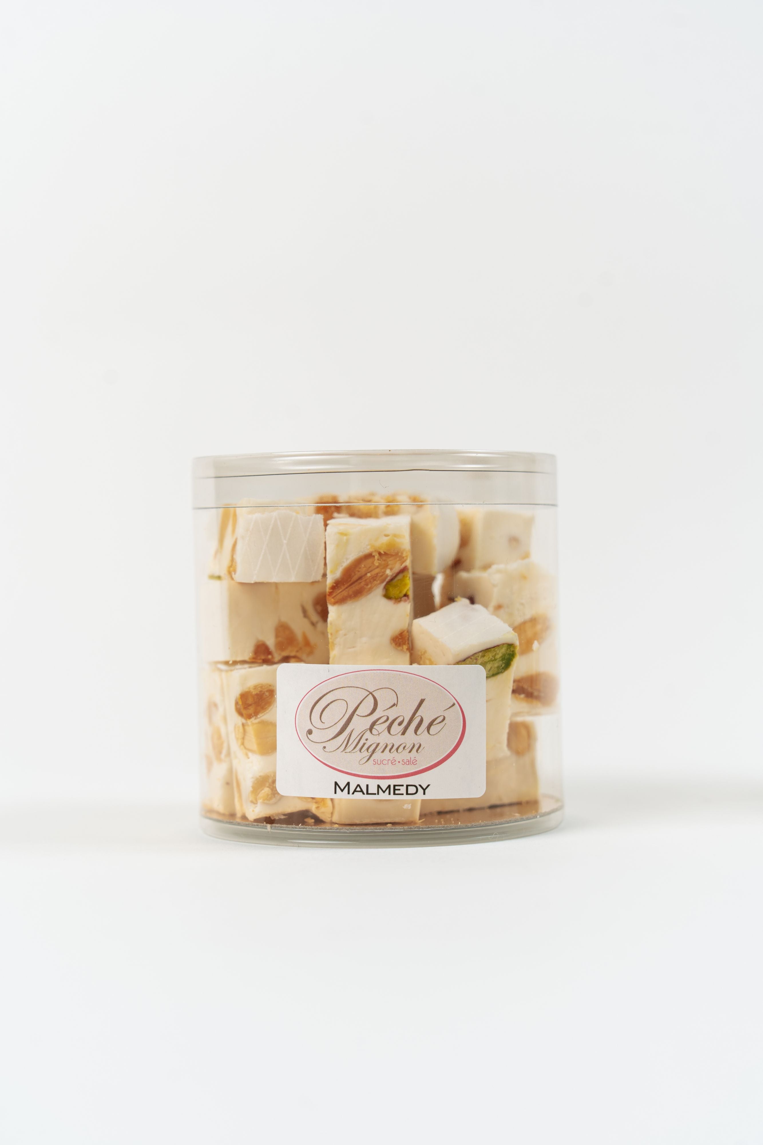 Nougat tendre aux amandes en pot 150g – Péché Mignon