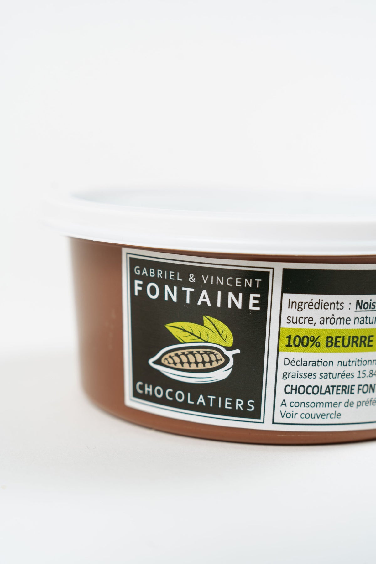 Pâte à tartiner chocolat noisettes artisanale 100% beurre de cacao sans huile de palme