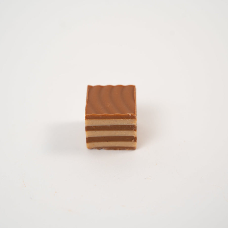 Nessi Praline aus hellem und dunklem Haselnussnougat