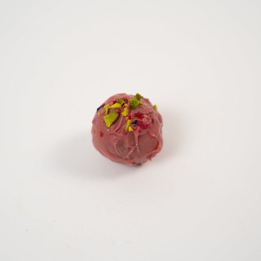 Nessi Passionsfruchttrüffel mit Ruby-Schokolade